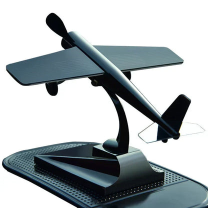 Solar Rotary Airplane Model Car Ornament